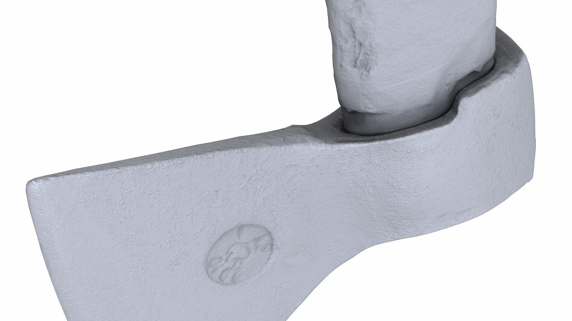 Old Worn Rusty Used Ax 3D model_18