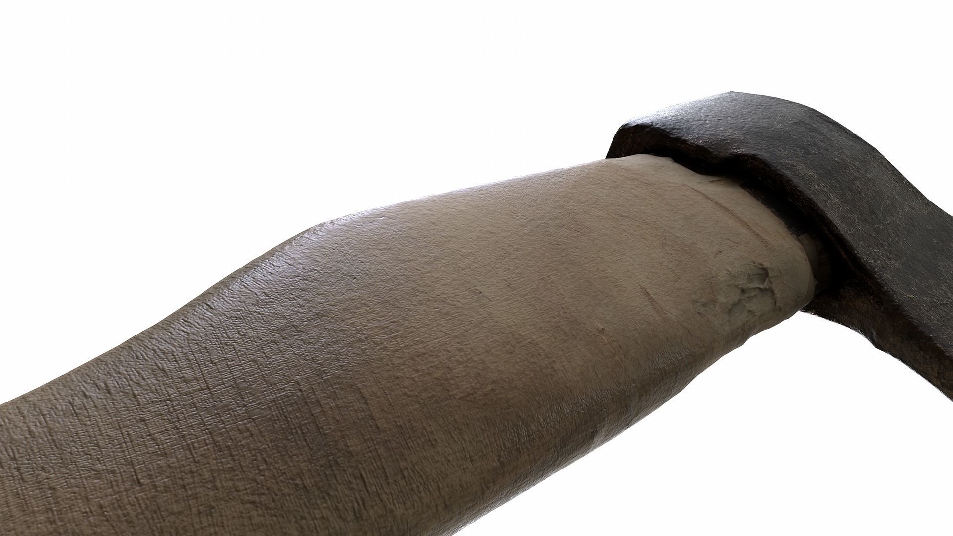 Old Worn Rusty Used Ax 3D model_26