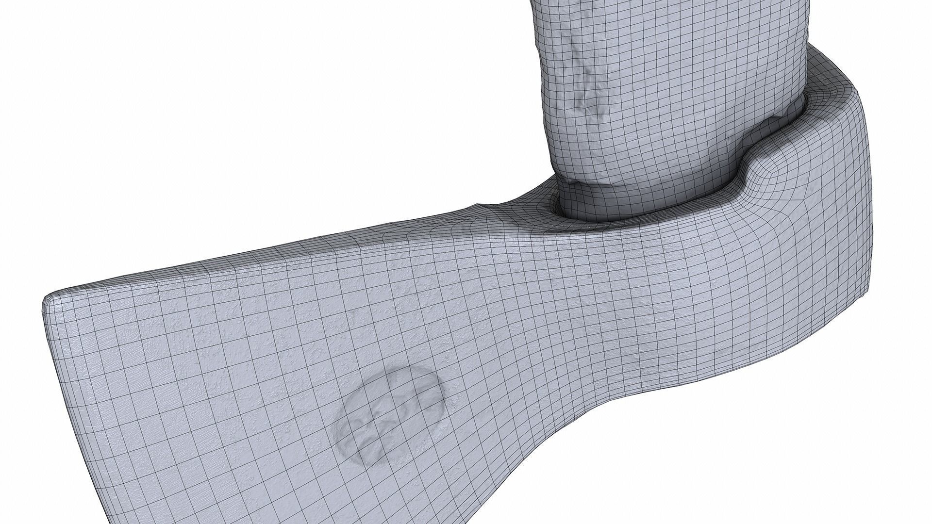 Old Worn Rusty Used Ax 3D model_19