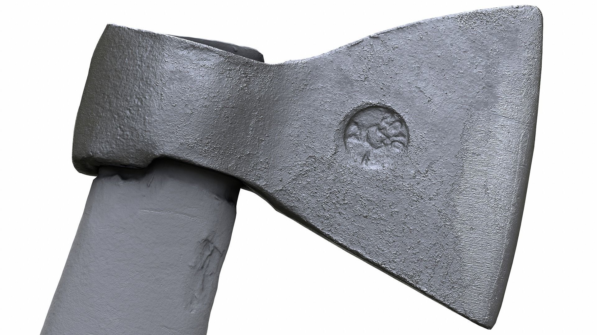 Old Worn Rusty Used Ax 3D model_9