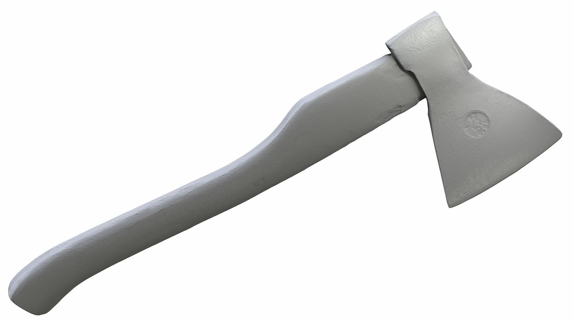 Old Worn Rusty Used Ax 3D model_3