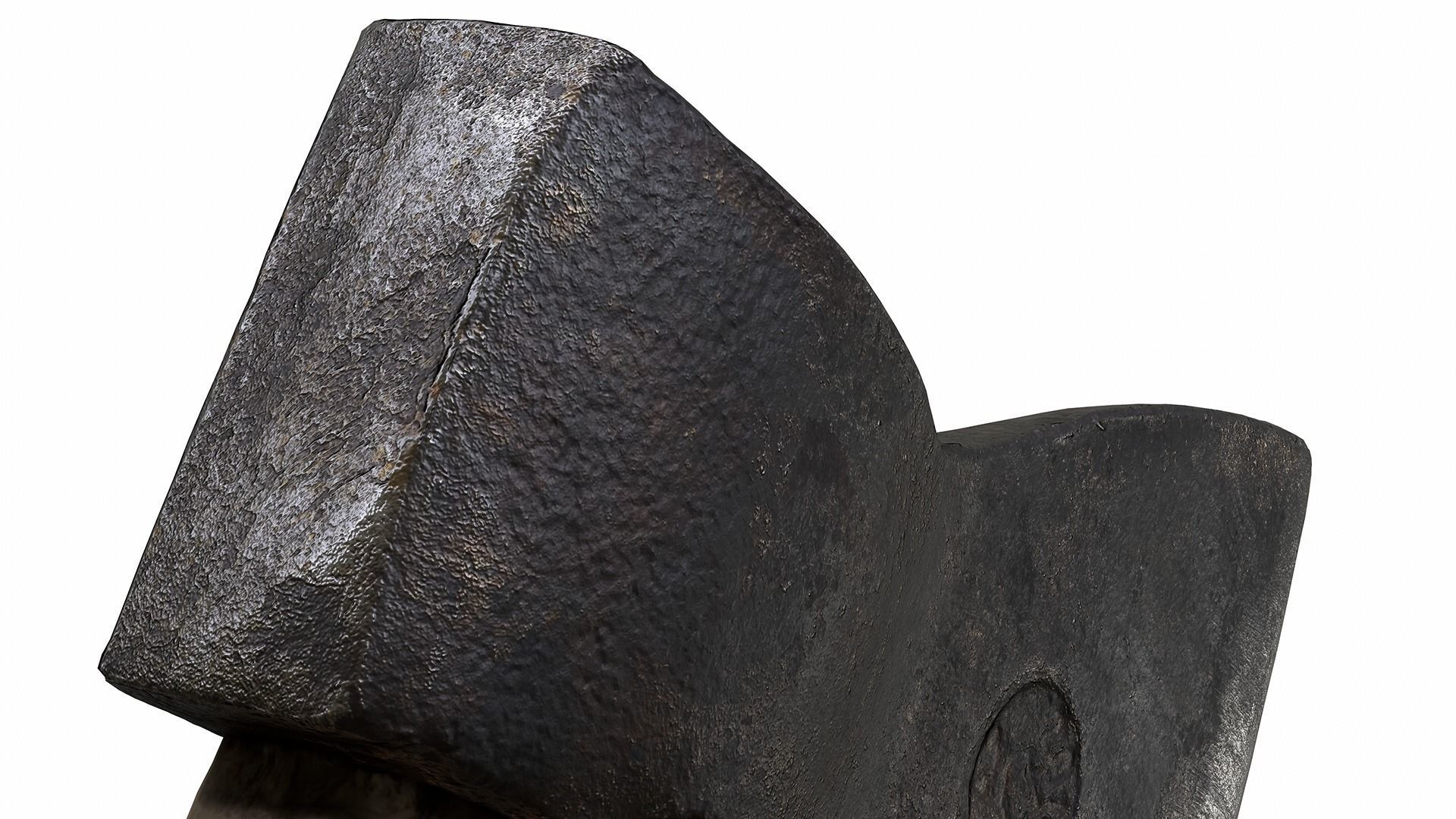 Old Worn Rusty Used Ax 3D model_20