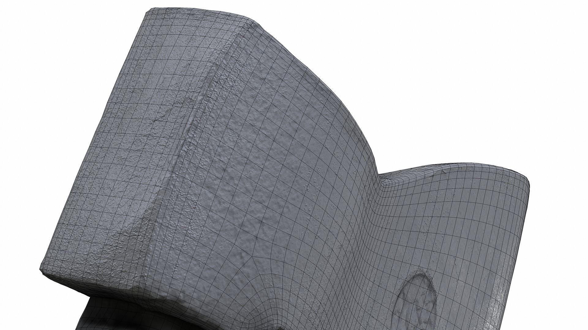 Old Worn Rusty Used Ax 3D model_22