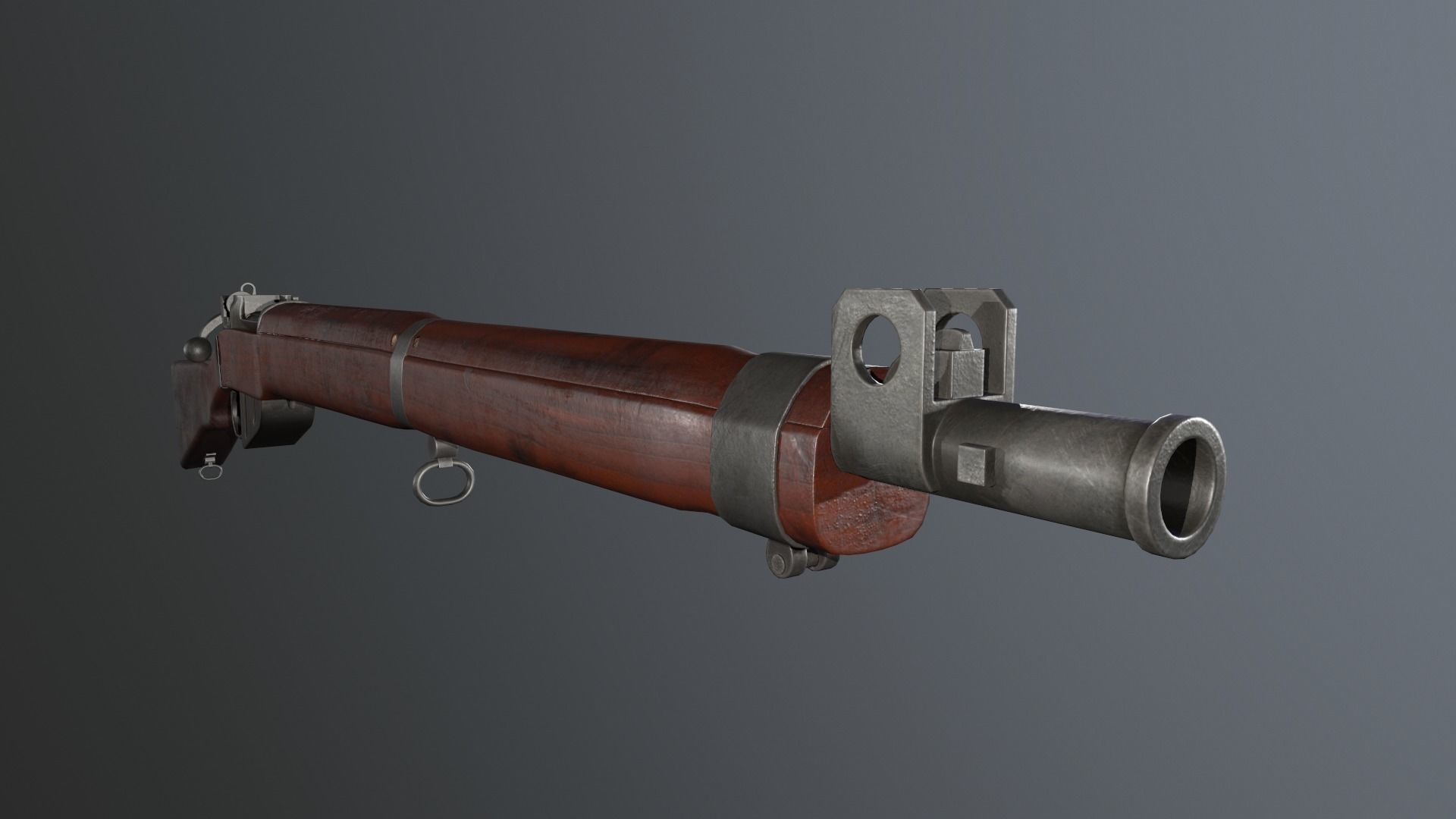 Lee Enfield Rifle Low-poly 3D model_3