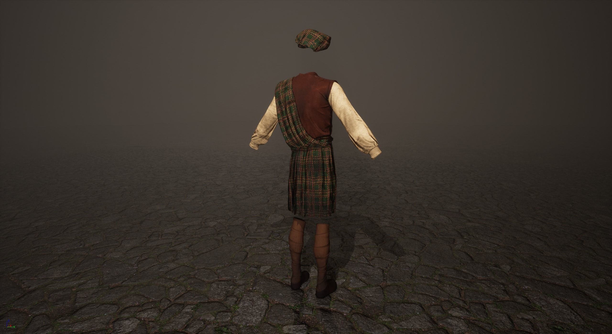 Scottish Highlander Man kilts Low-poly 3D model_8