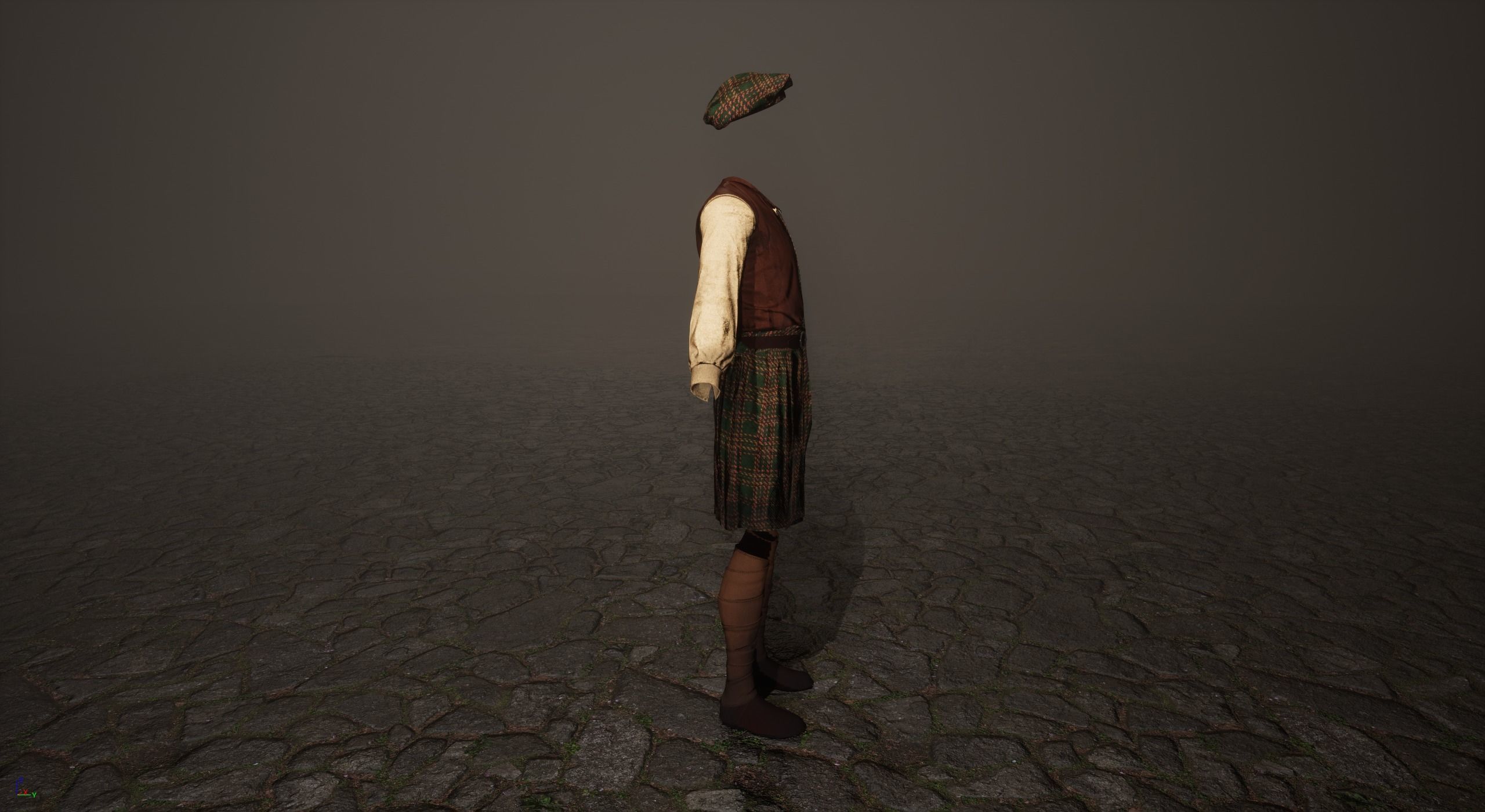 Scottish Highlander Man kilts Low-poly 3D model_6