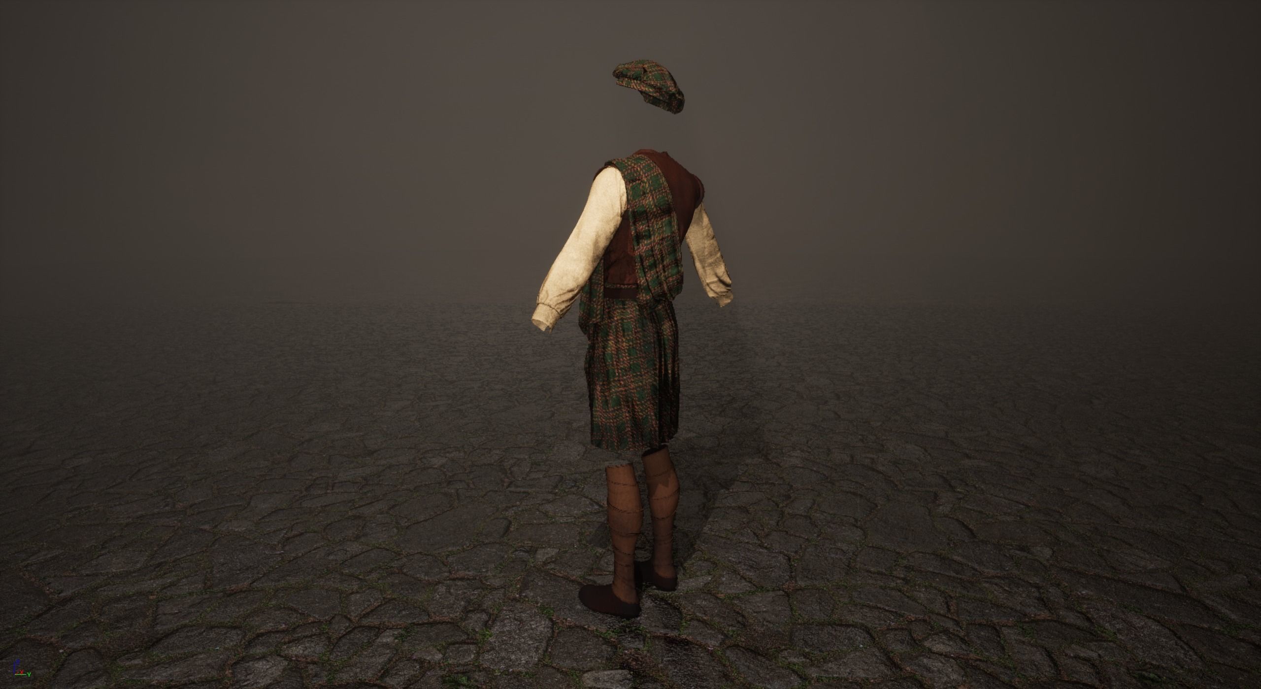 Scottish Highlander Man kilts Low-poly 3D model_7