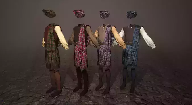 Scottish Highlander Man kilts