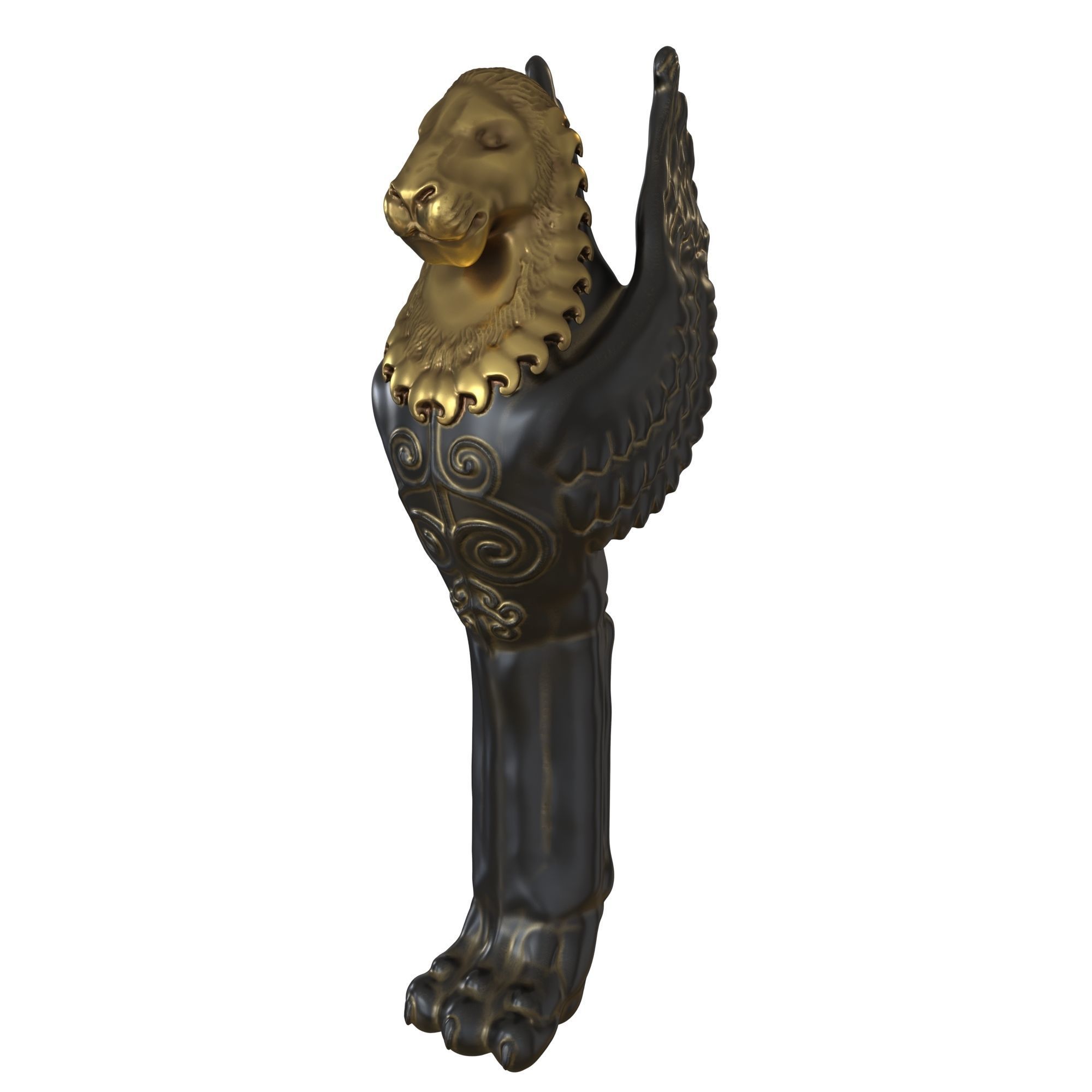 Gryphon column 3D model_3