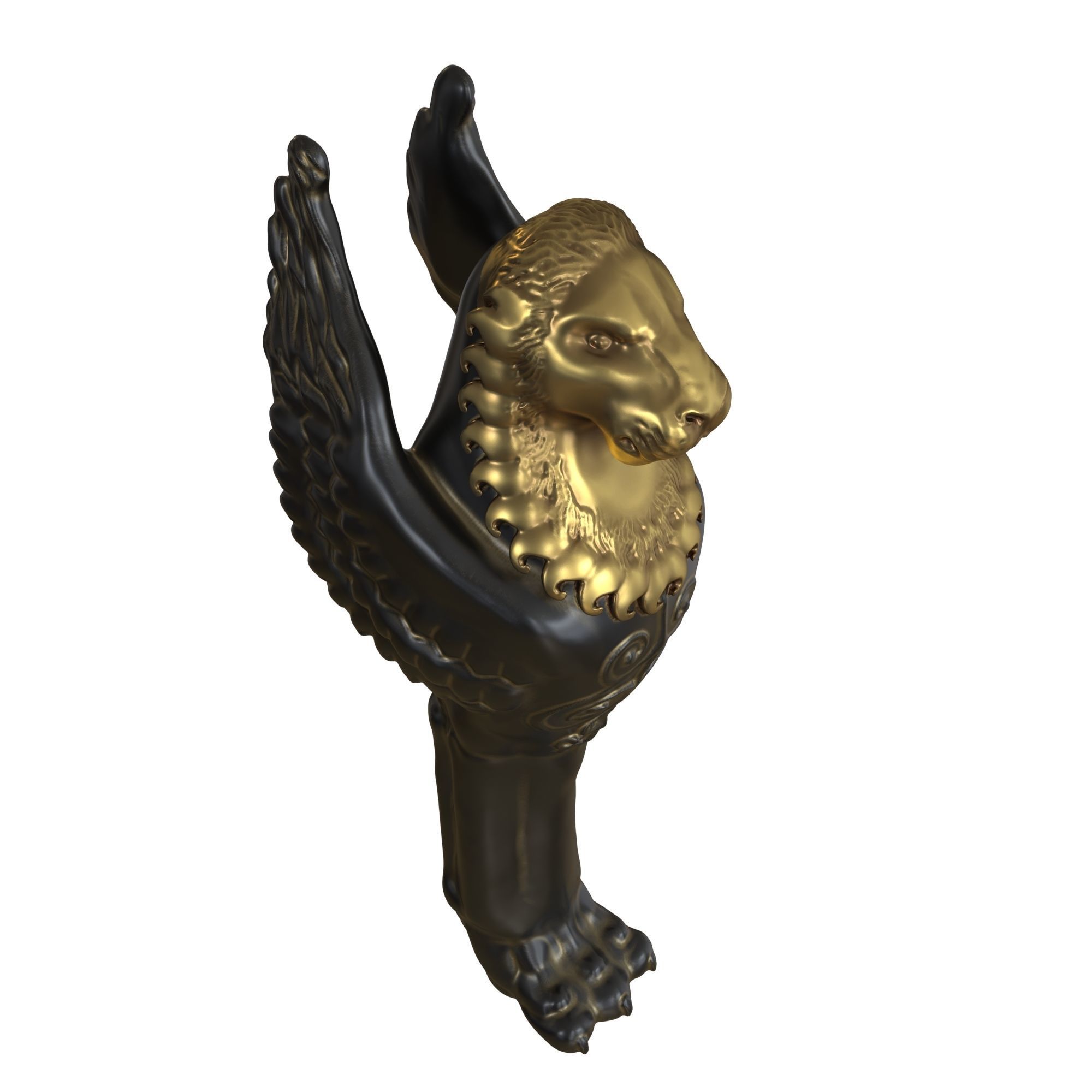Gryphon column 3D model_6