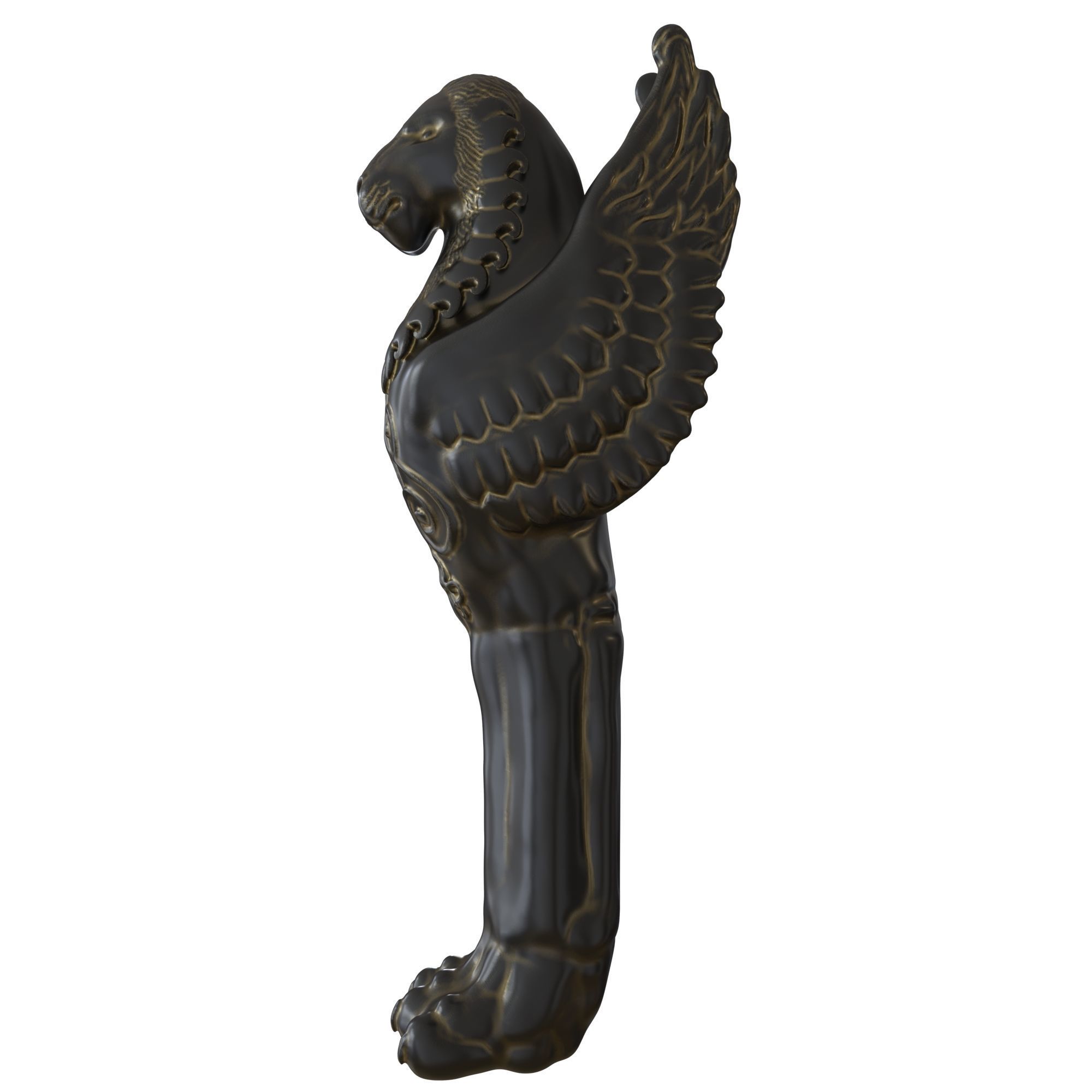 Gryphon column 3D model_8