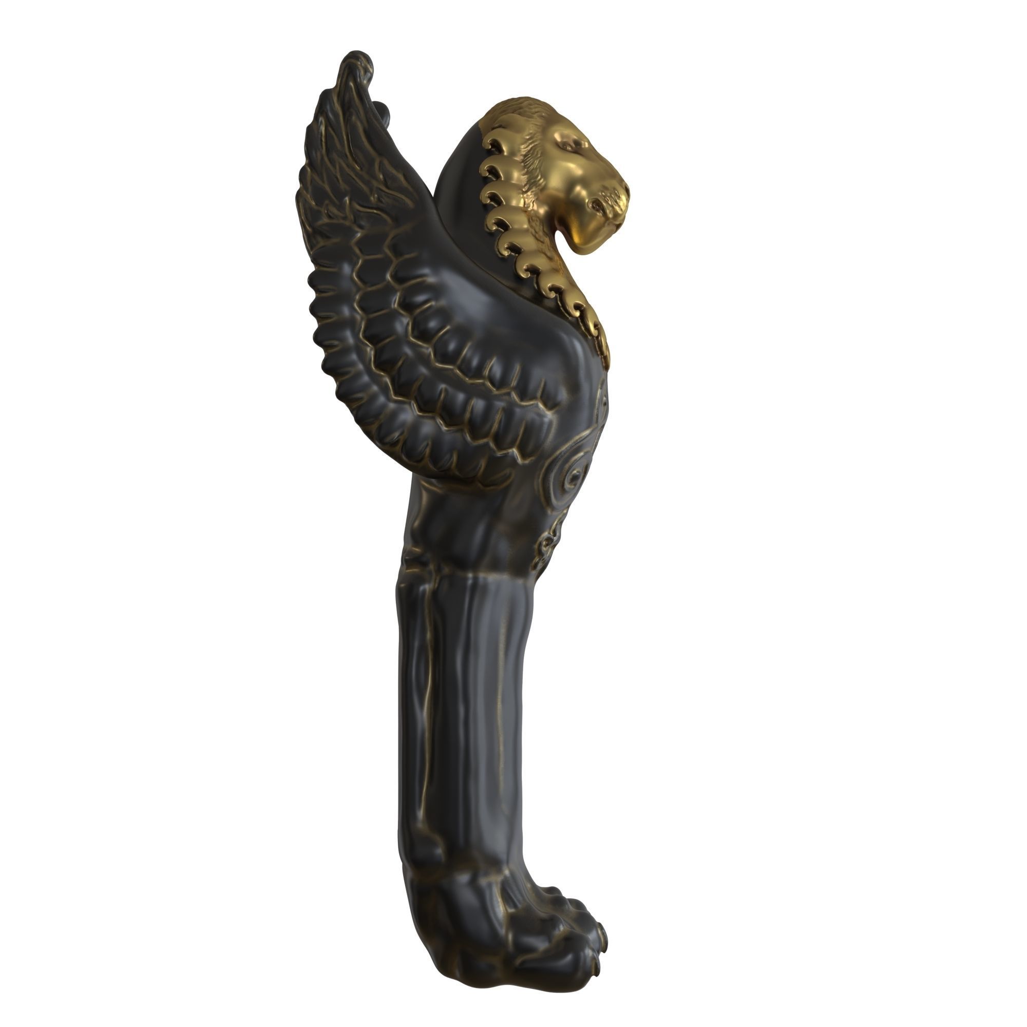 Gryphon column 3D model_5