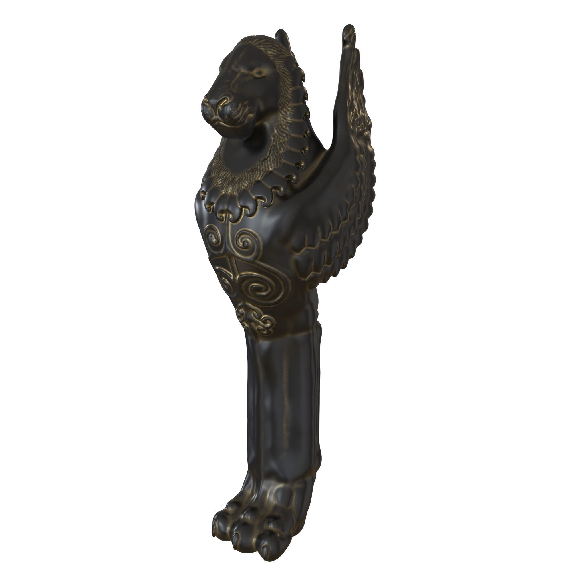 Gryphon column 3D model_7