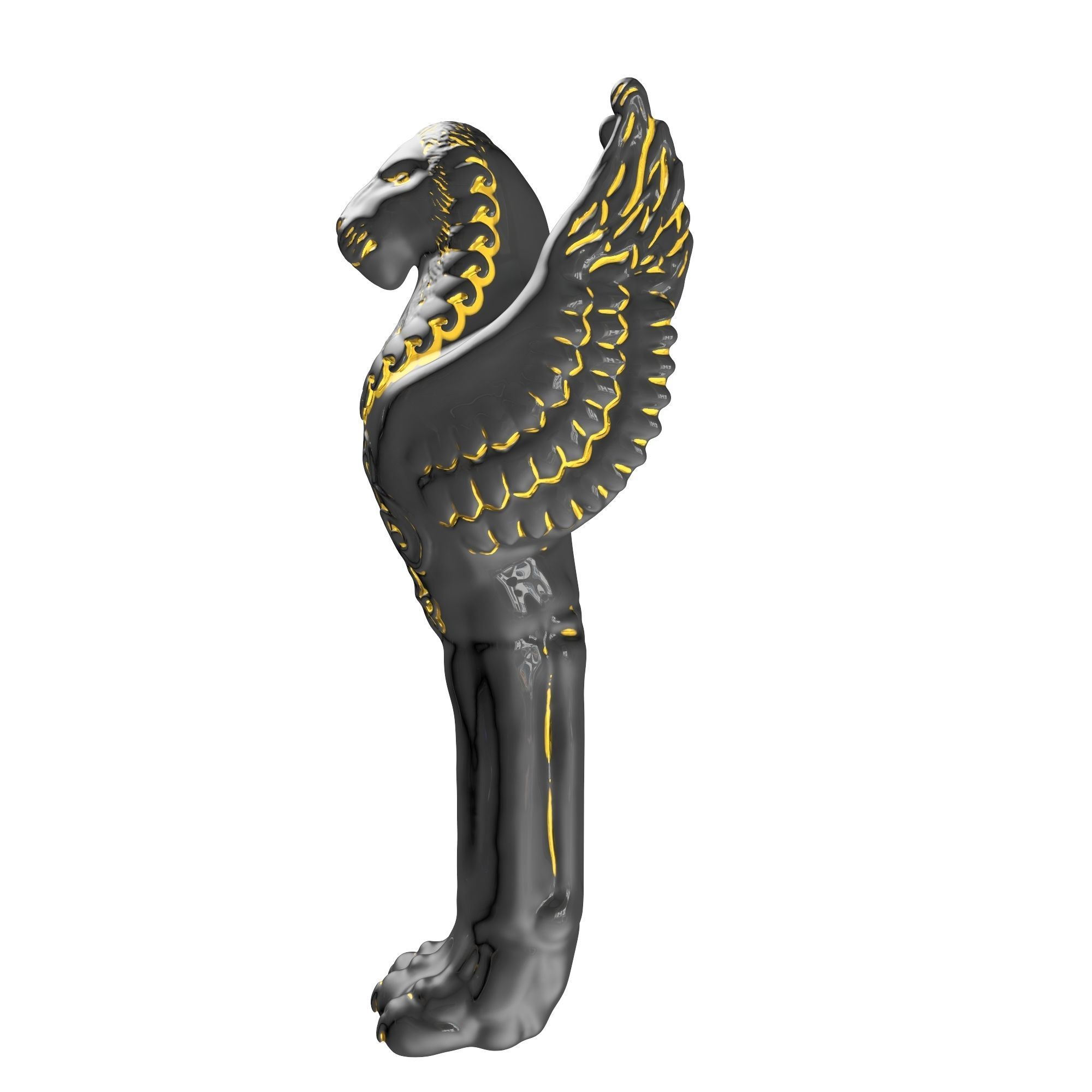 Gryphon column 3D model_16