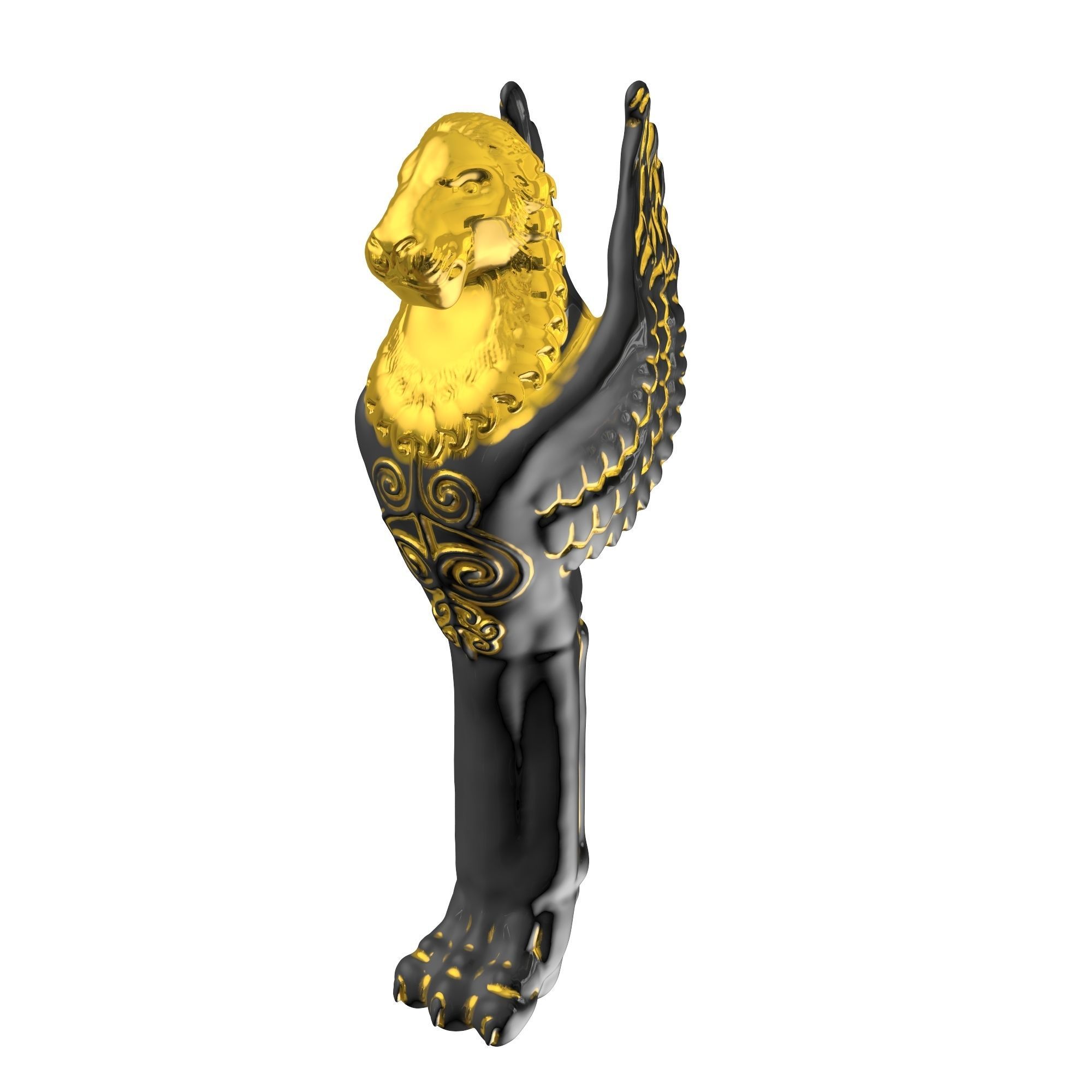 Gryphon column 3D model_14