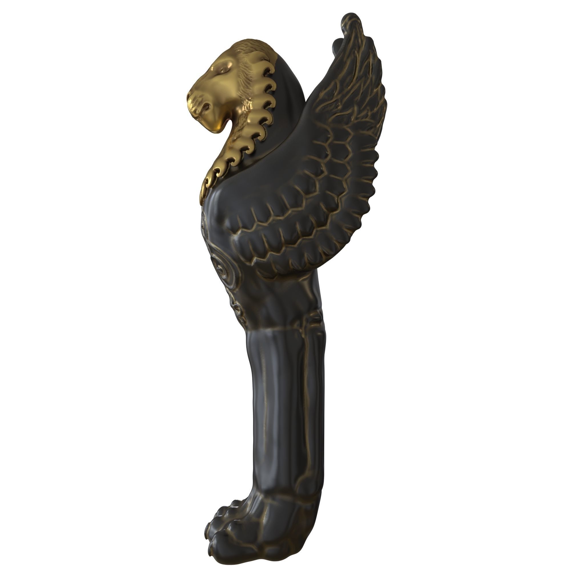 Gryphon column 3D model_4