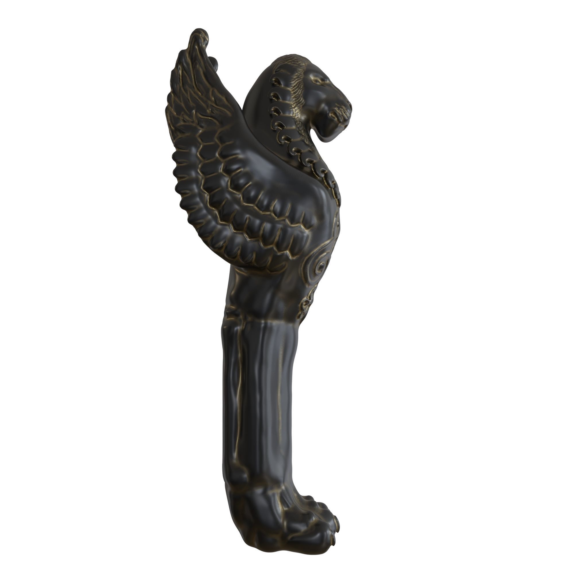 Gryphon column 3D model_9