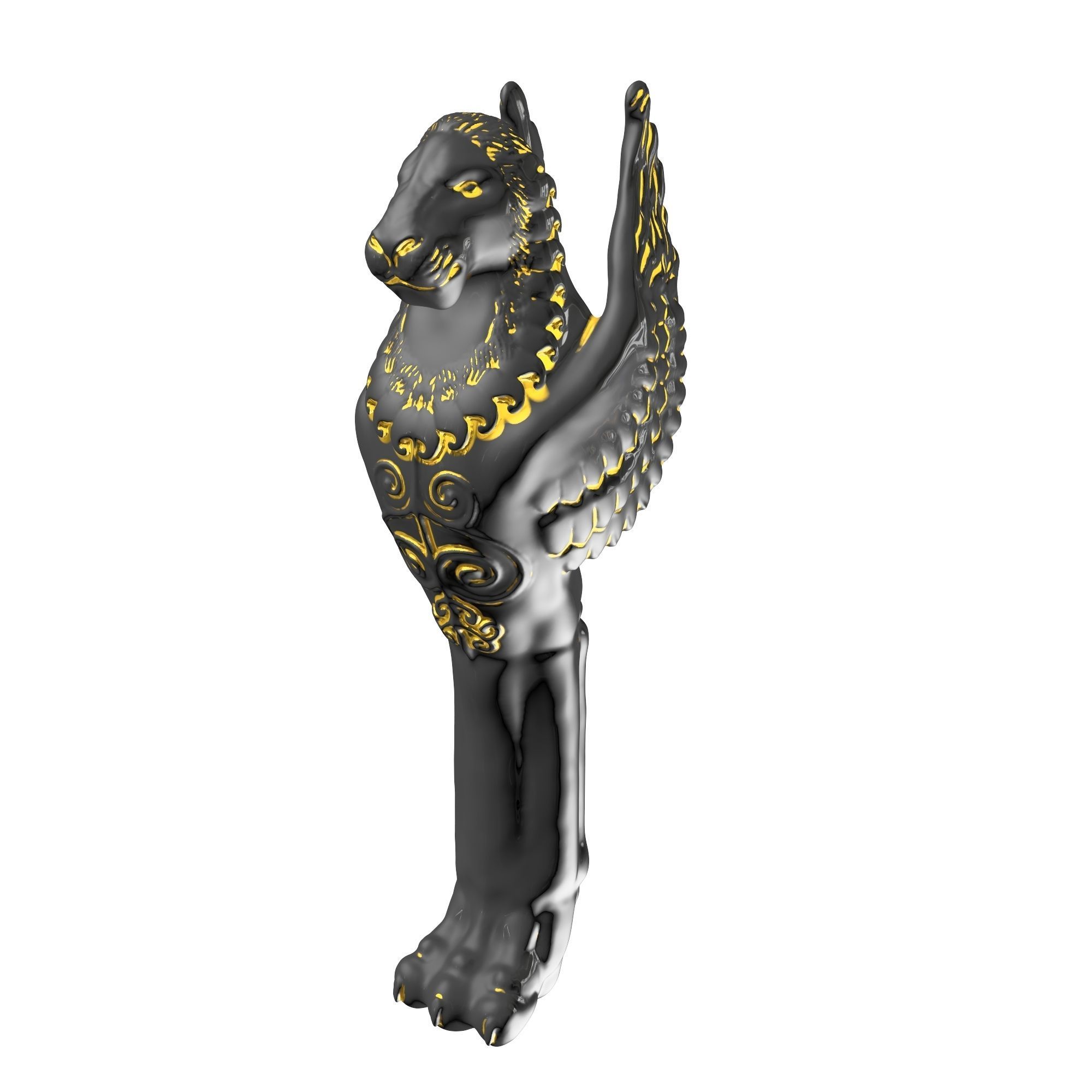 Gryphon column 3D model_15