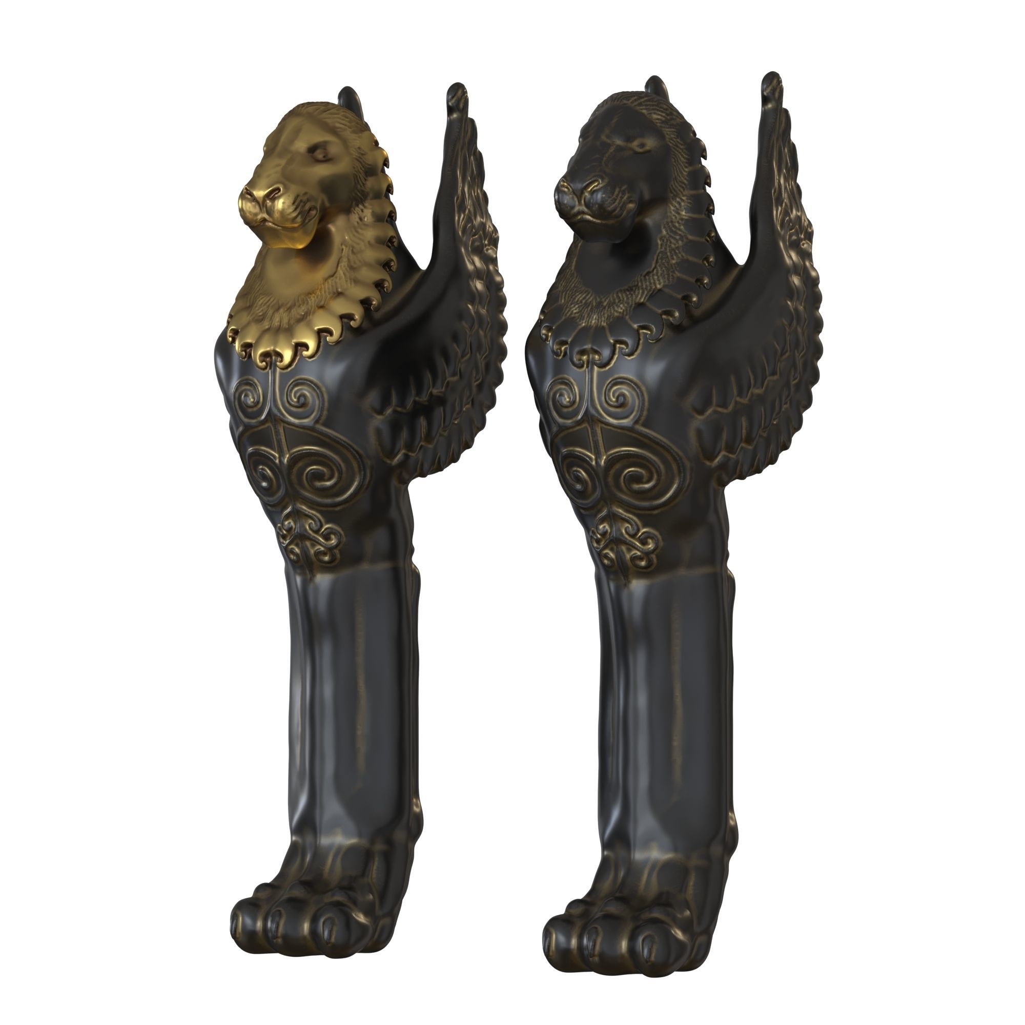 Gryphon column 3D model_1