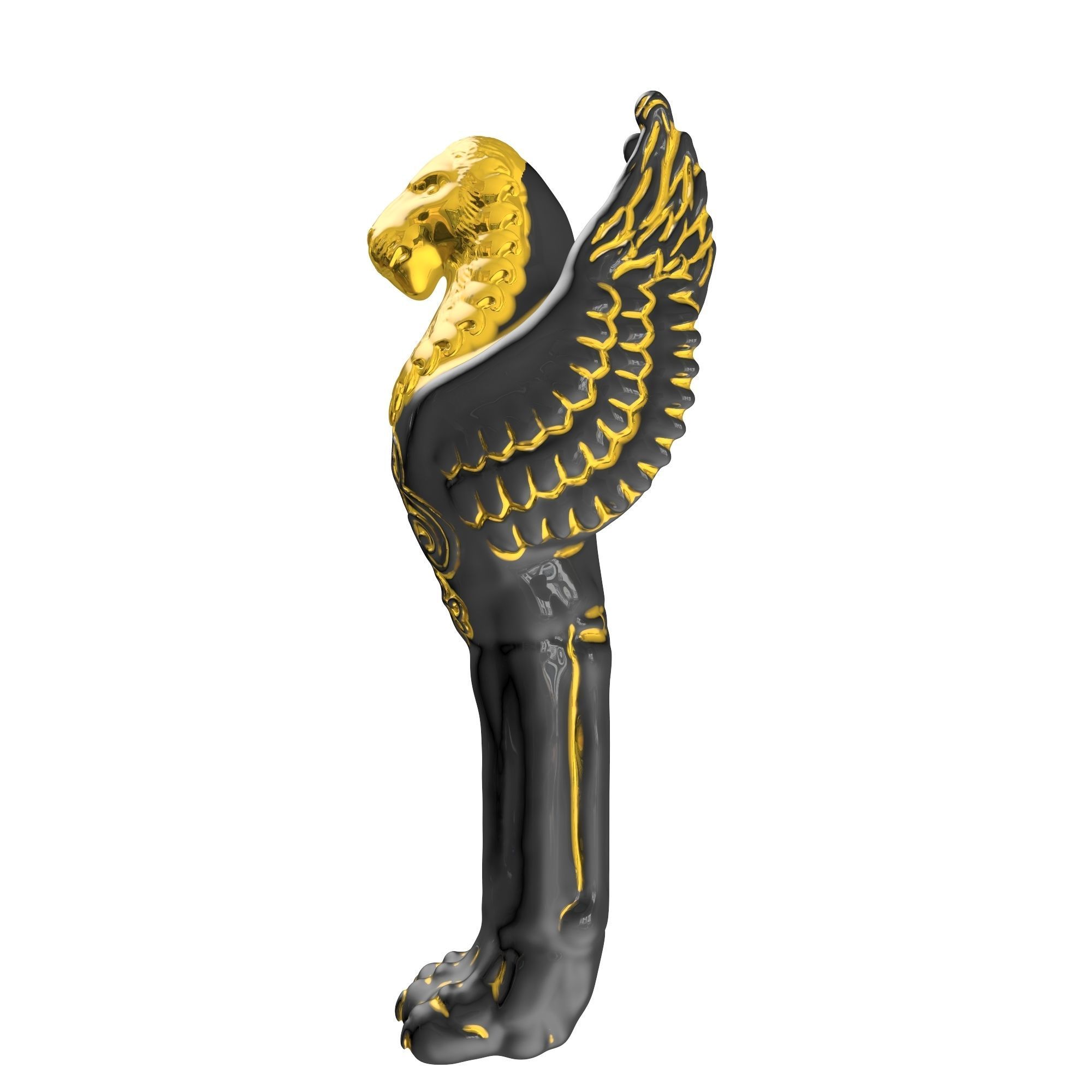 Gryphon column 3D model_13