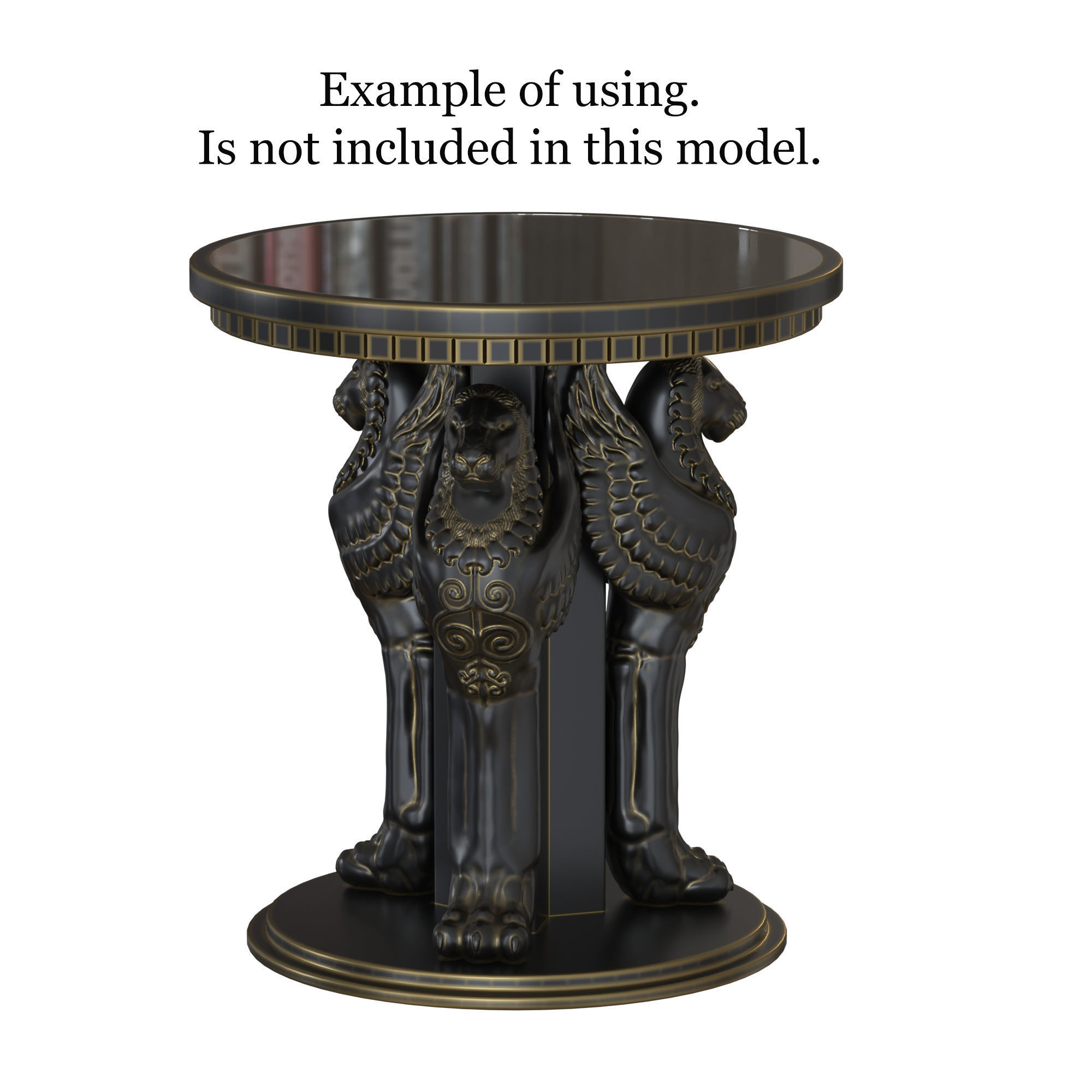 Gryphon column 3D model_21