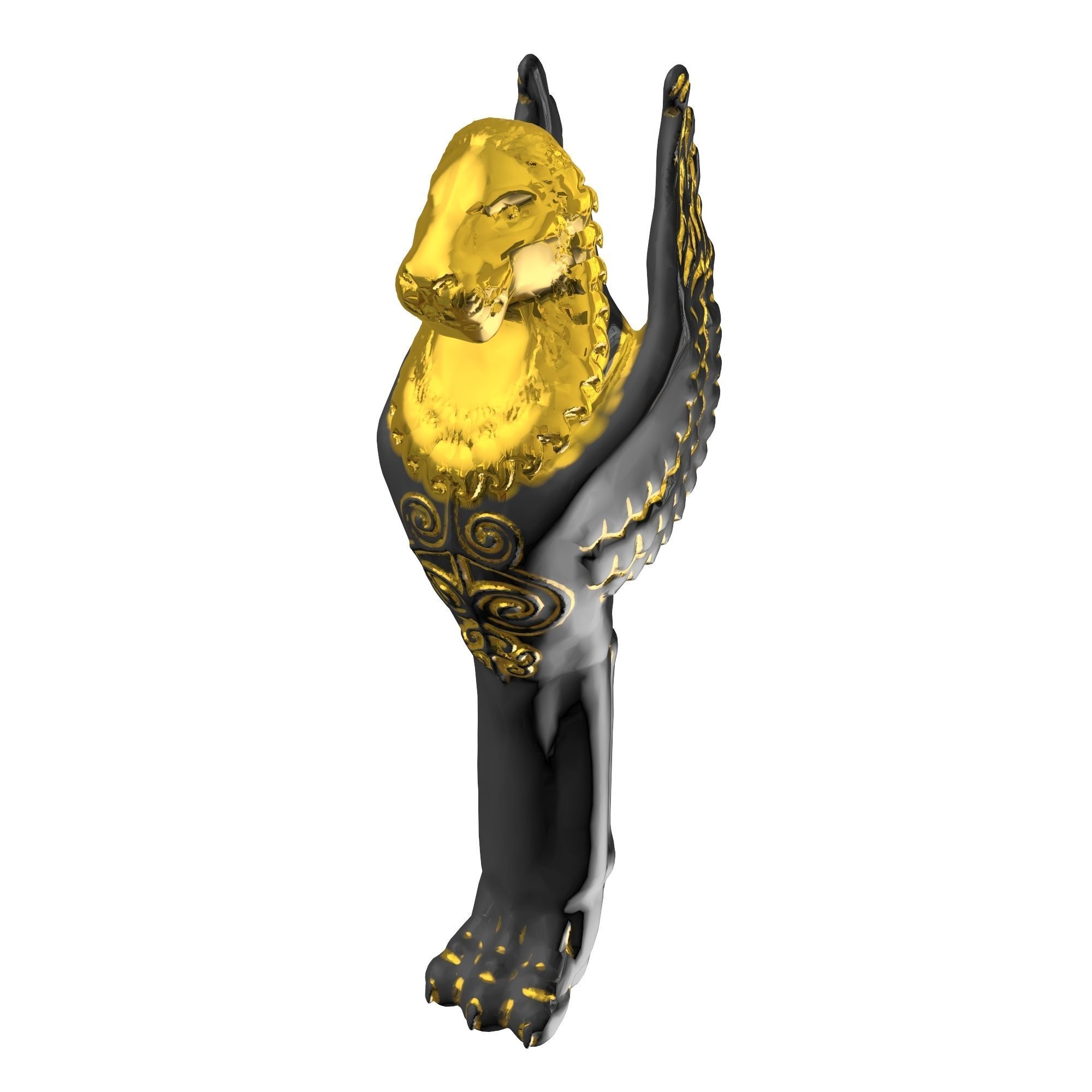 Gryphon column 3D model_19