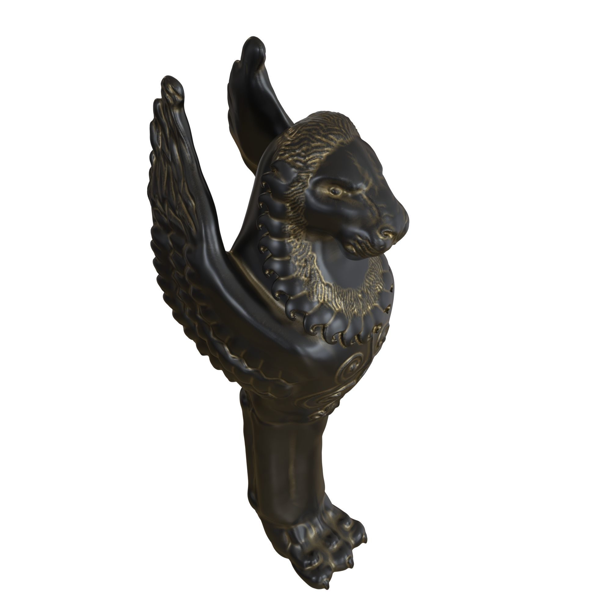 Gryphon column 3D model_10