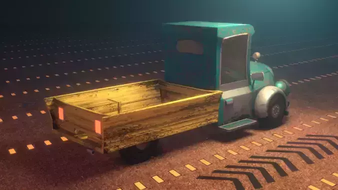 Truck model for movies and game engines