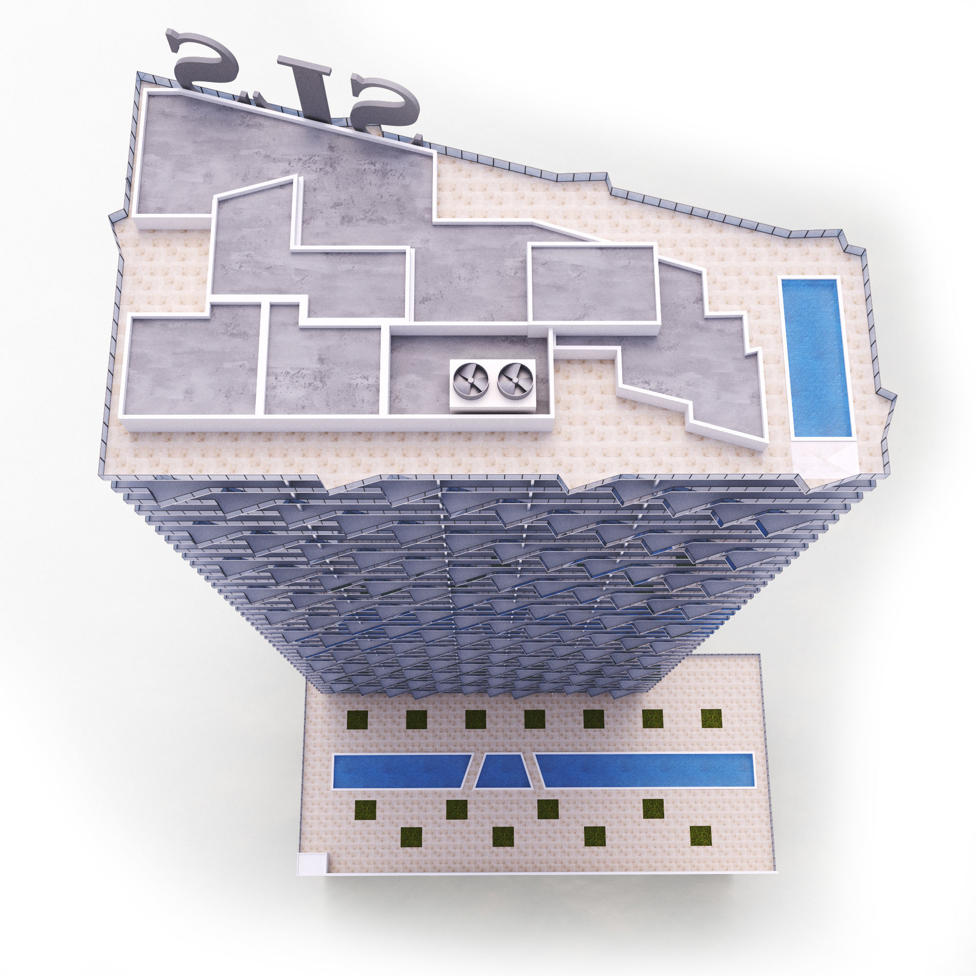 Hotel SLS Brickell Miami 3D model_3