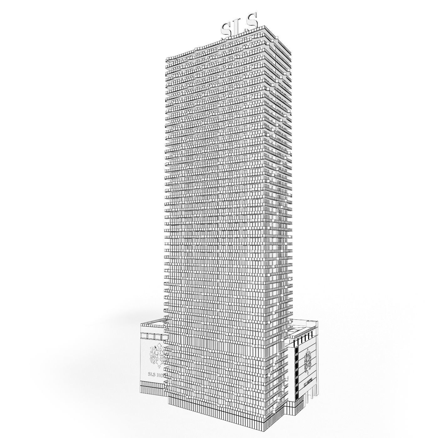Hotel SLS Brickell Miami 3D model_6