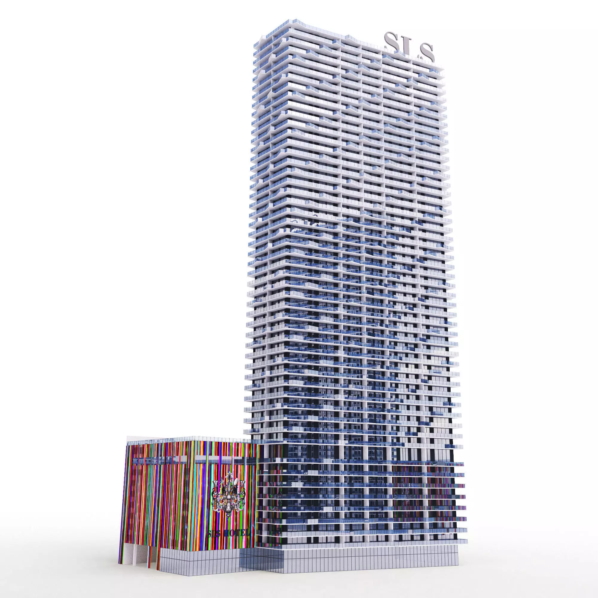 Hotel SLS Brickell Miami 3D model_0