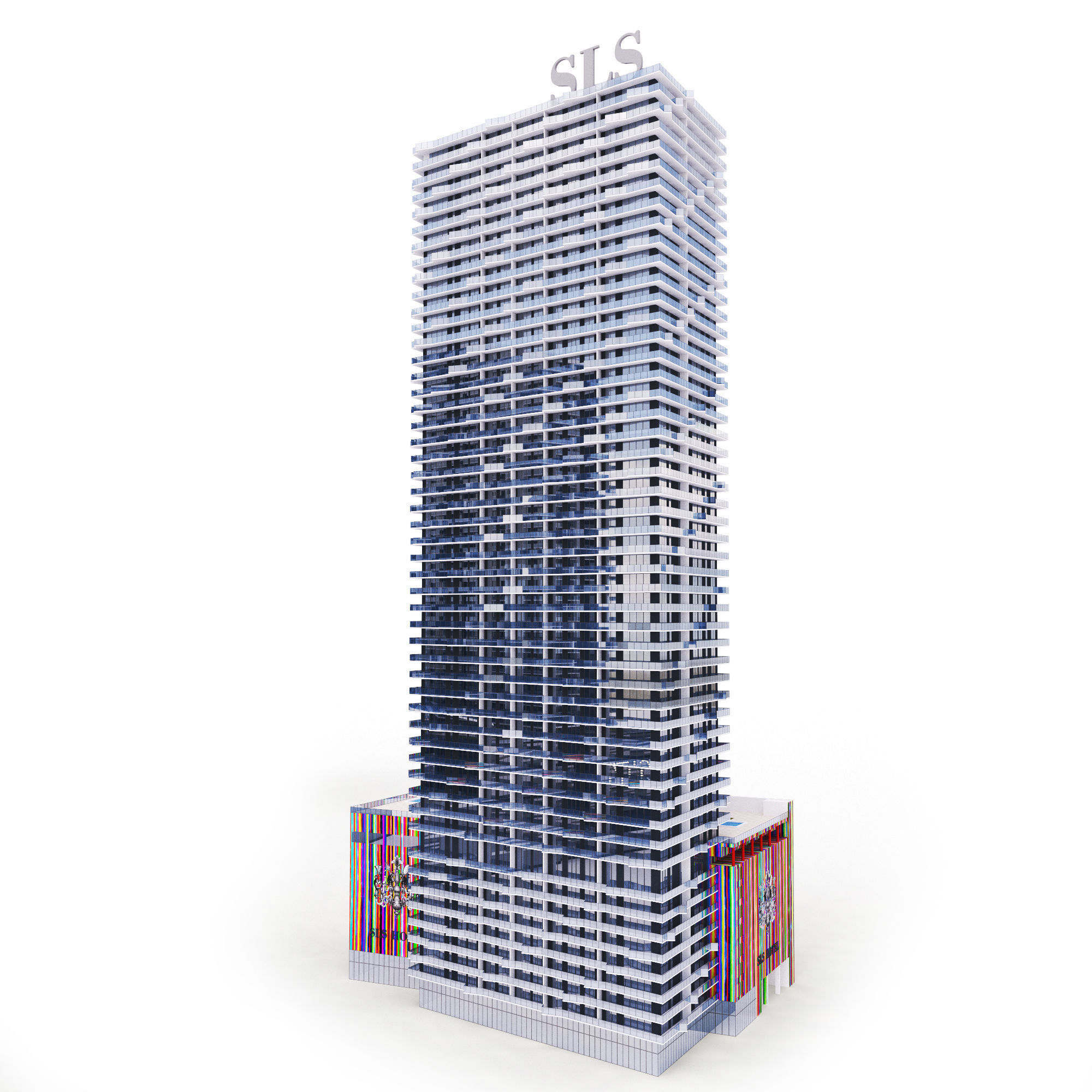 Hotel SLS Brickell Miami 3D model_2