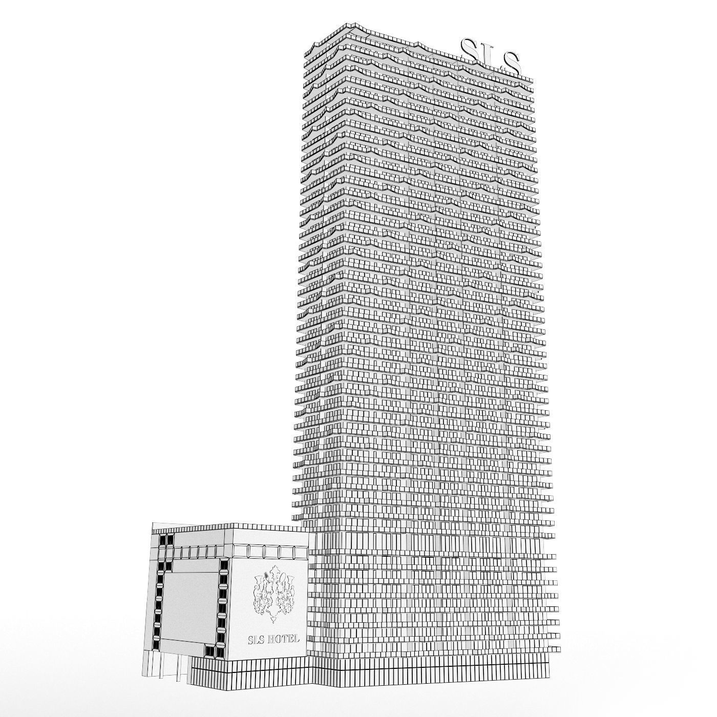 Hotel SLS Brickell Miami 3D model_4