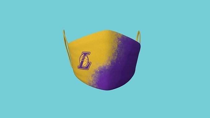 Lakers Covid Mask CGI - Character Fashion Design Low-poly 3D model