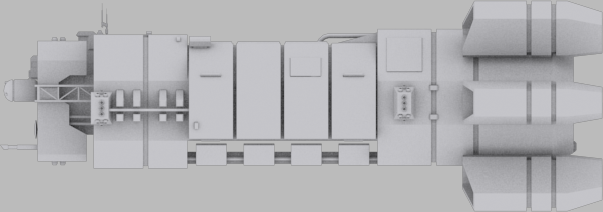 Mining command control vessel Low-poly 3D model_4