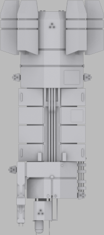 Mining command control vessel Low-poly 3D model_5