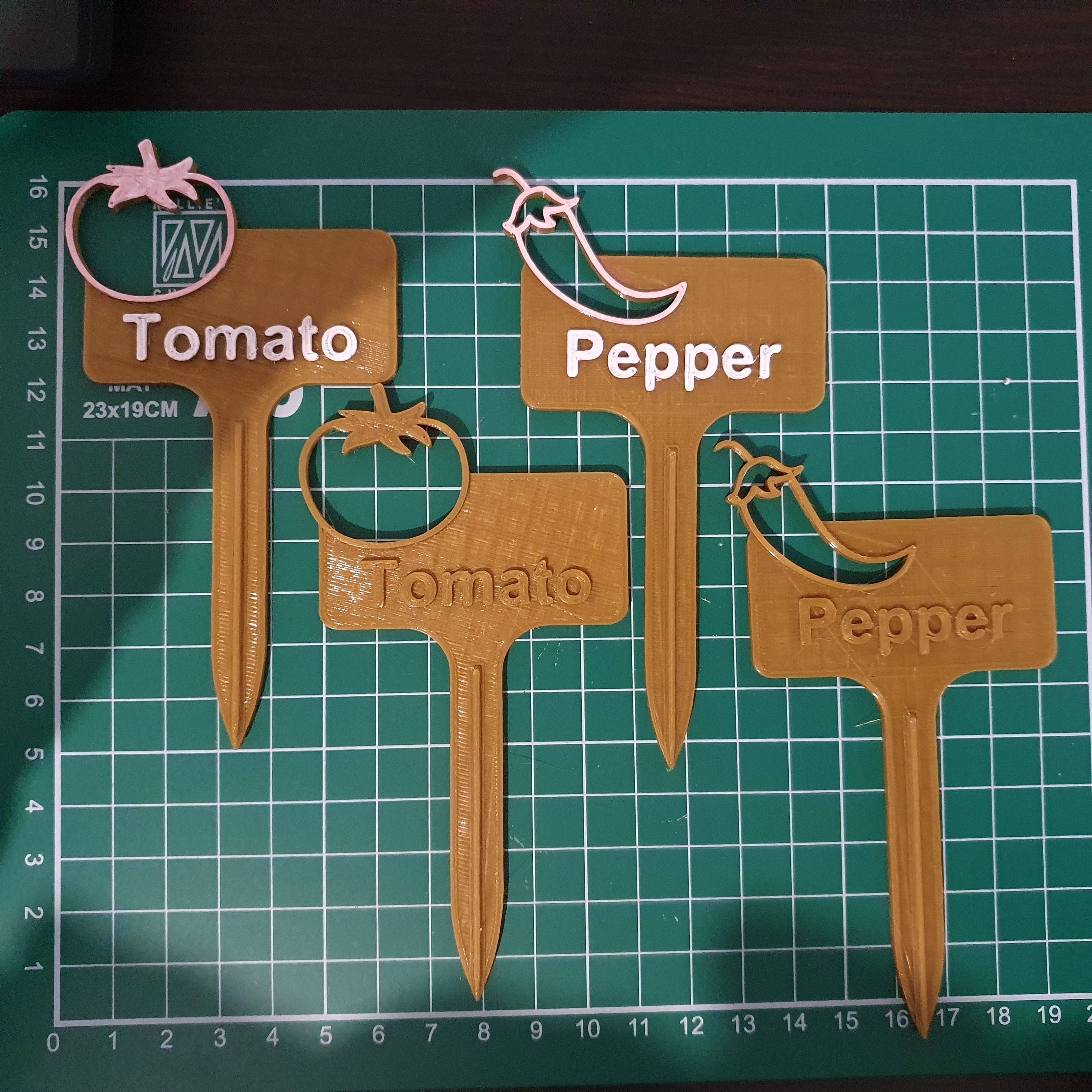 3D printable Plant Labels Pack - Garden Veggie and Herb Markers 3D ...