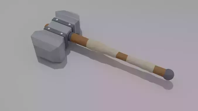 Fantasy hammer in minimalistic style 