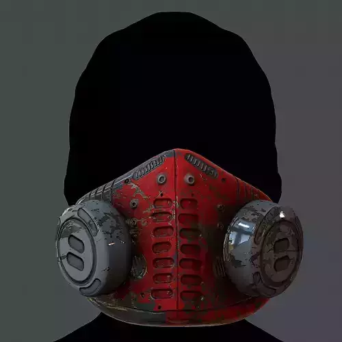 Gas mask helmet 3d model scifi 