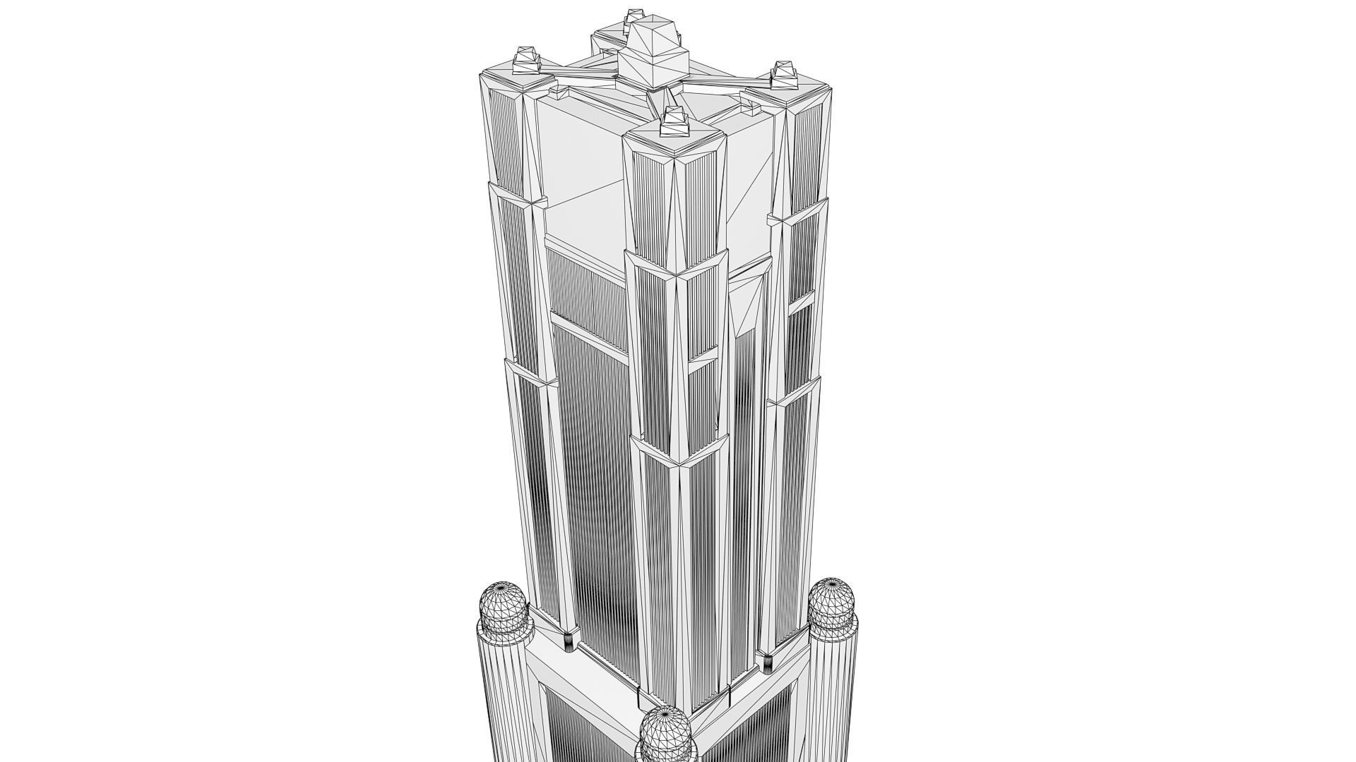 SciFi Building 3 Low-poly 3D model_7