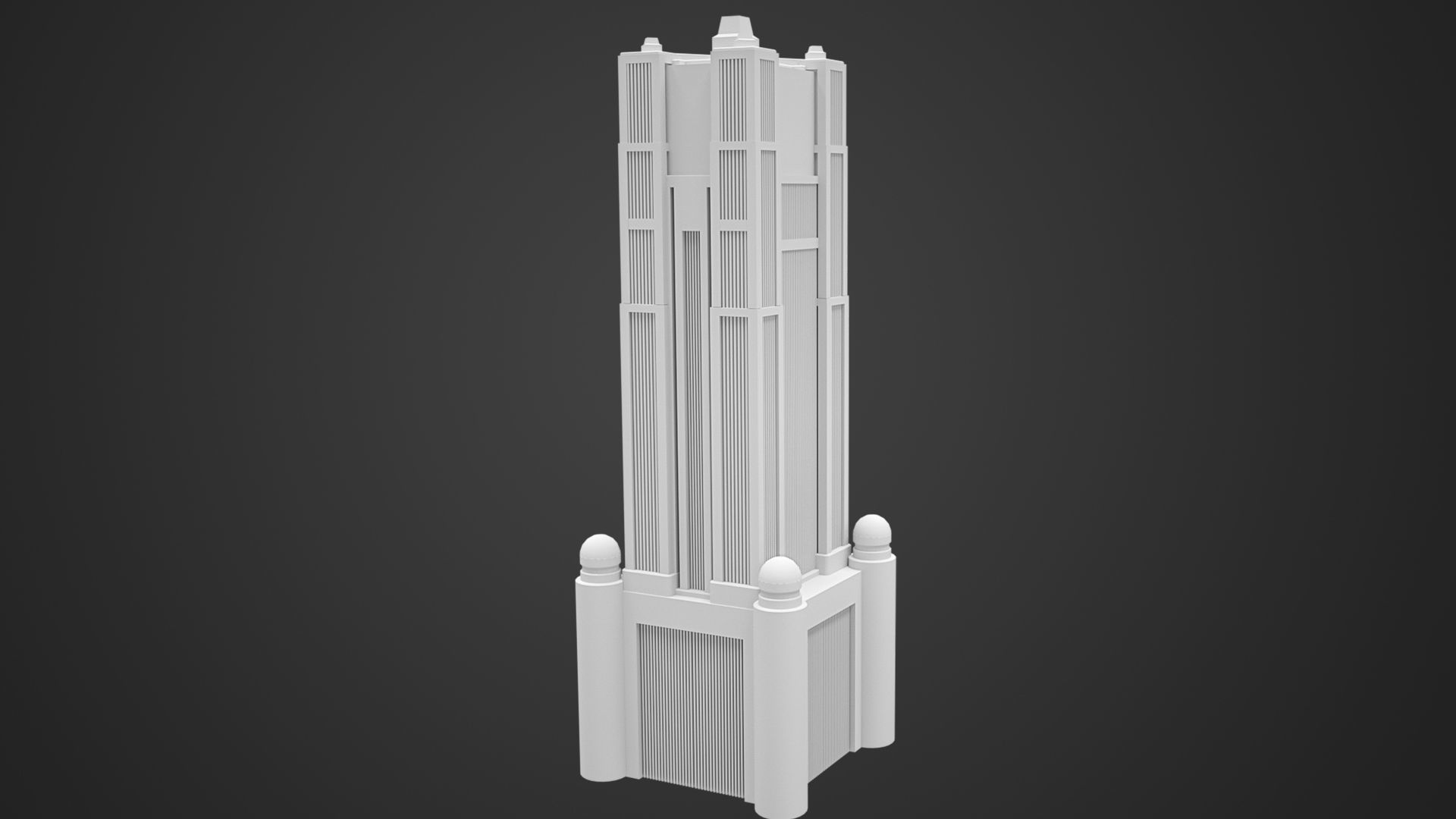 SciFi Building 3 Low-poly 3D model_4