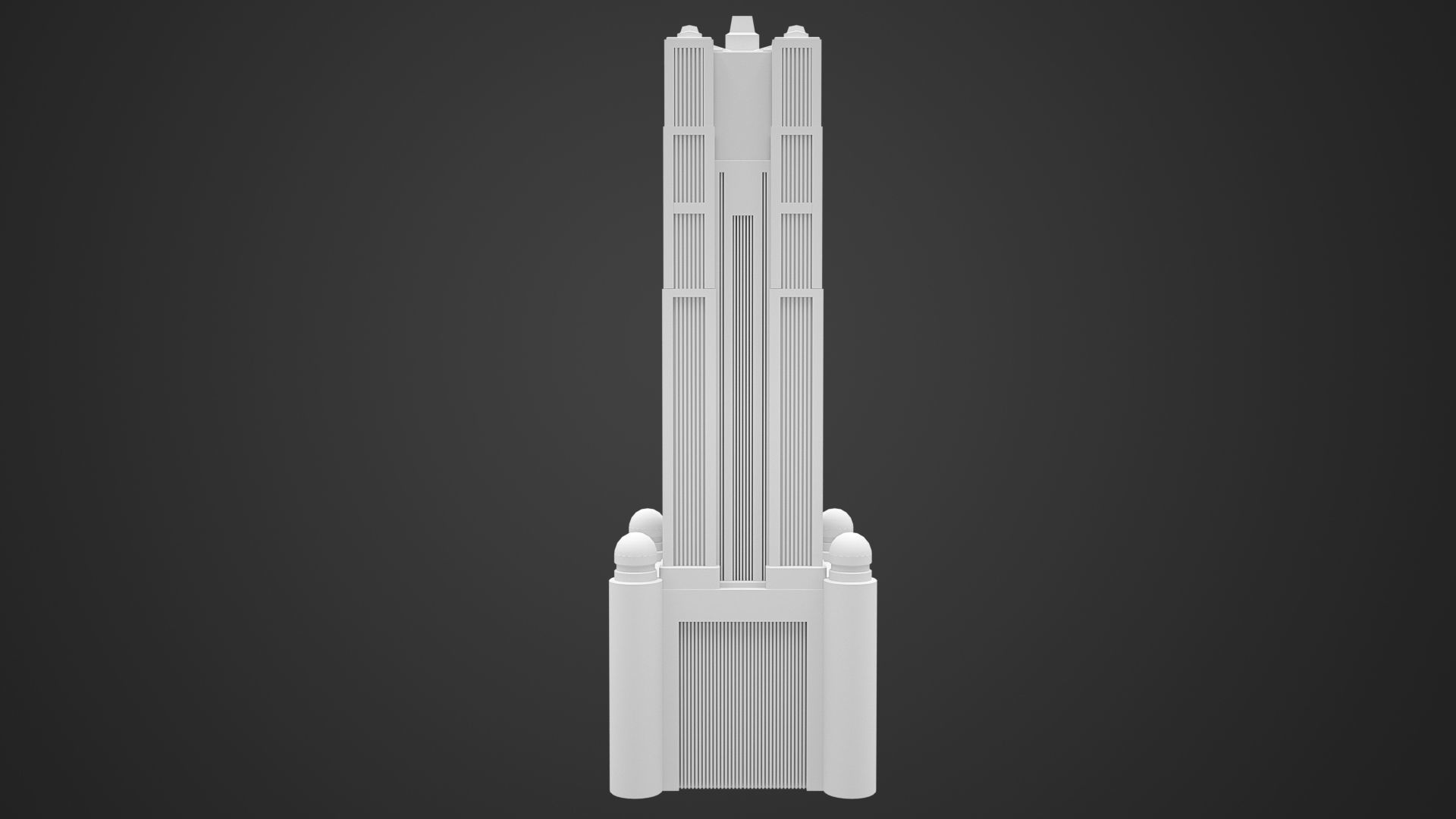 SciFi Building 3 Low-poly 3D model_5