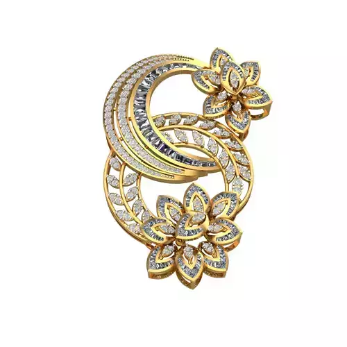 065 - Diamond Pendant for Girls - Ladies Pendant