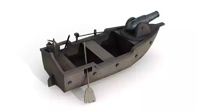 Warship with Cannon 1