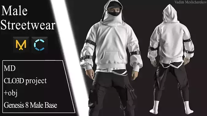 Male Streetwear 2 3D model