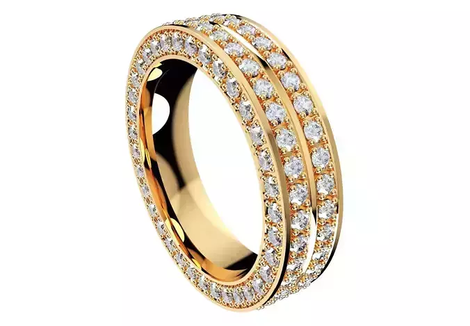 Wedding Set Women Men Ring size 9-5 US -PSJM001V12 3D print model