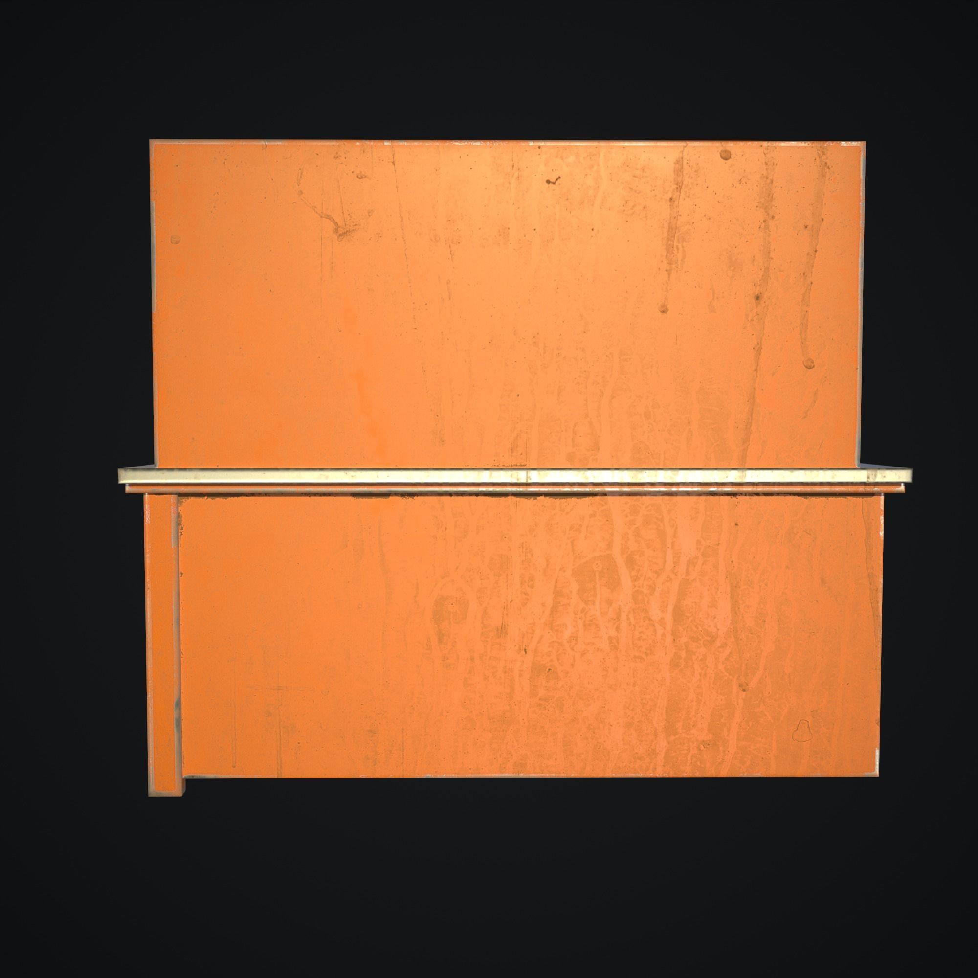 Old dust workbench Low-poly 3D model_6