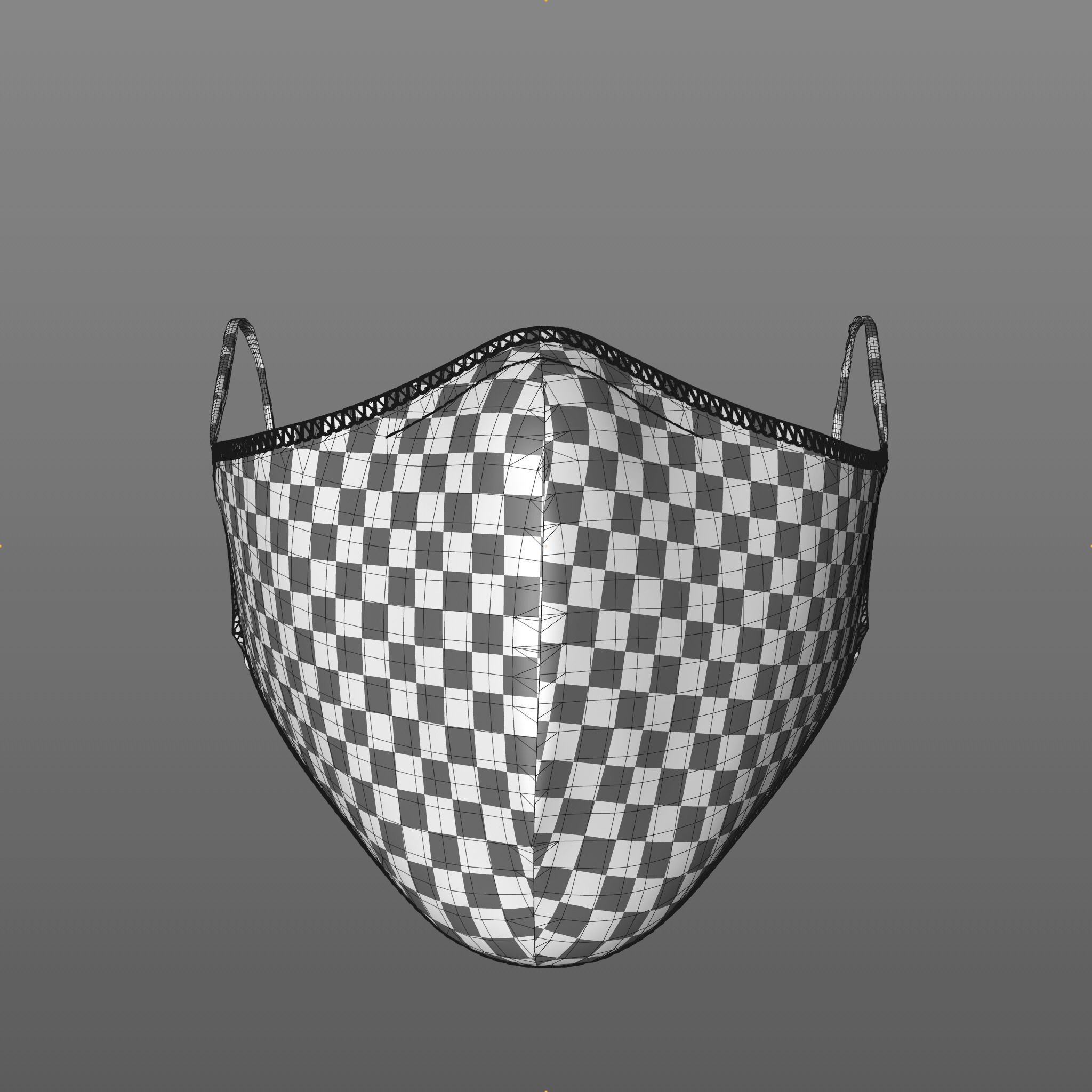 Black Safety Mask 3D model_4