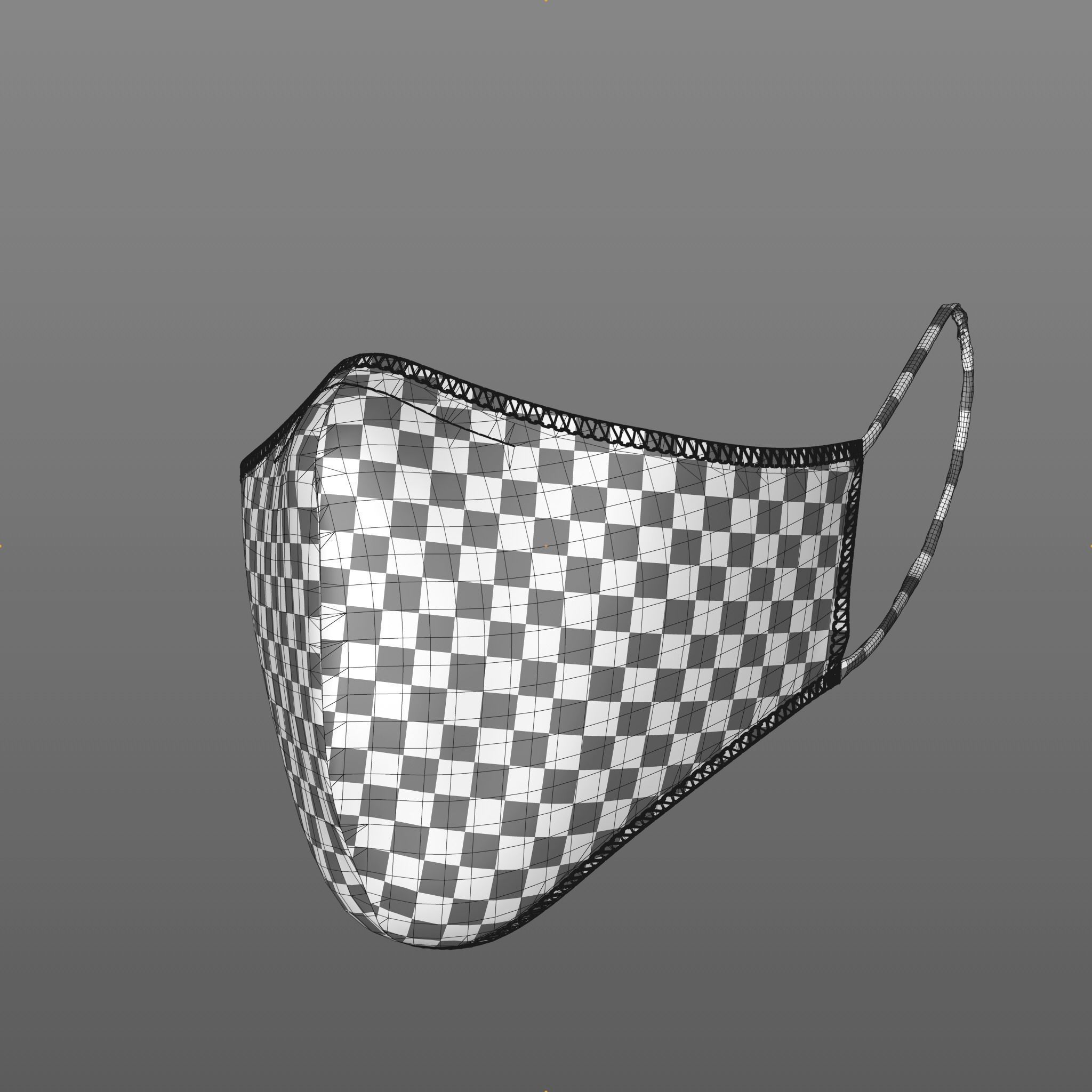 Black Safety Mask 3D model_5