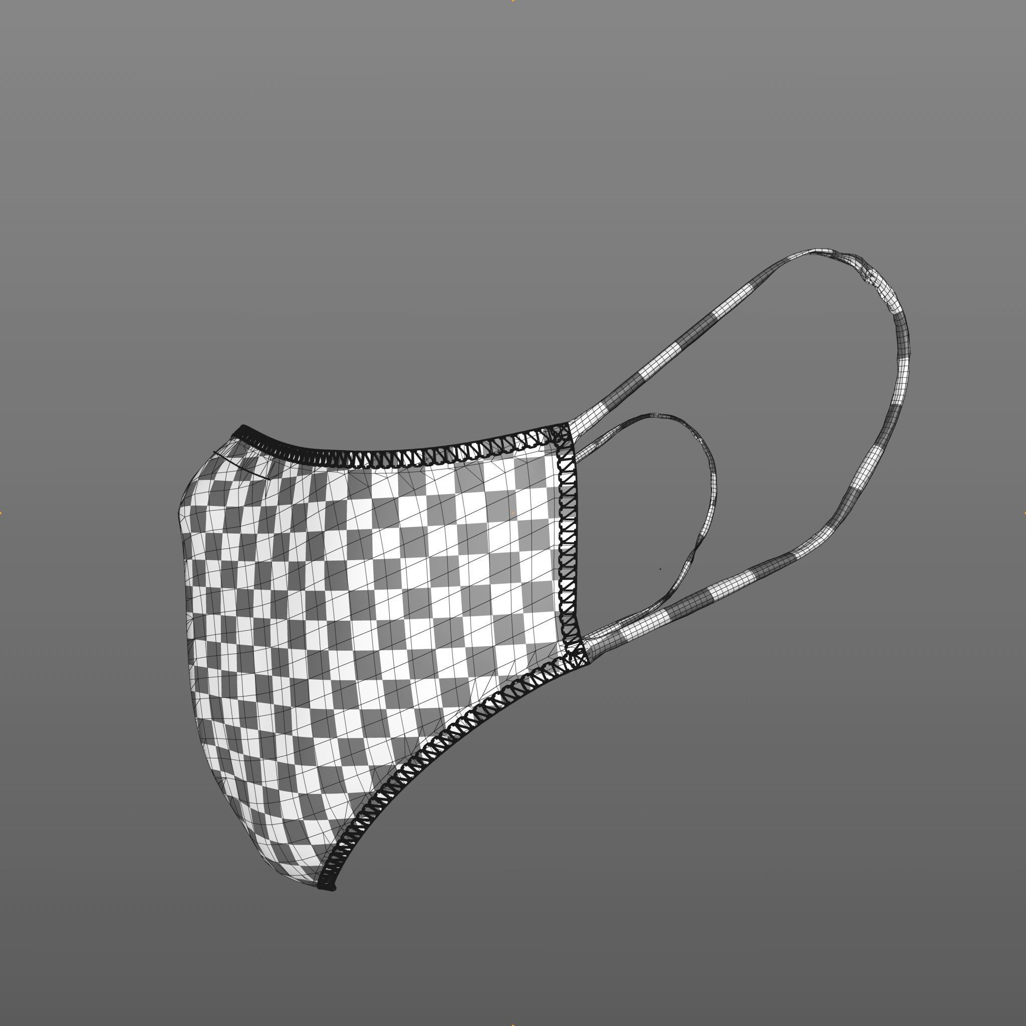 Black Safety Mask 3D model_6